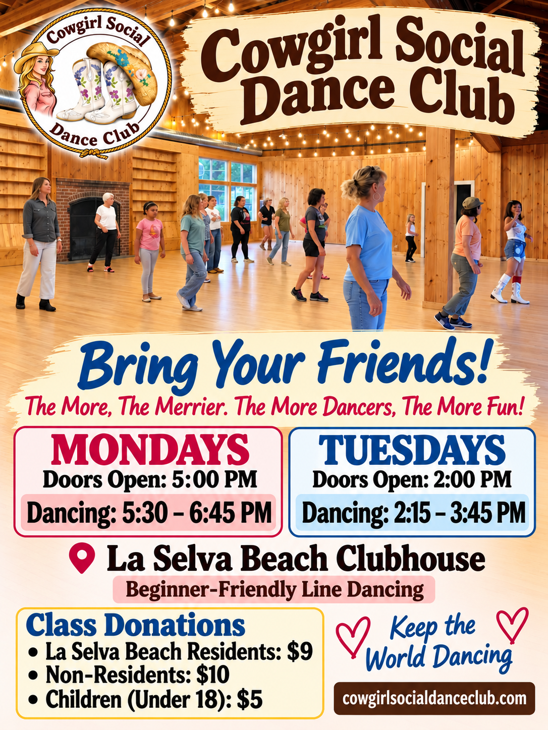 Cowgirl Social Dance Hall Flyer for website